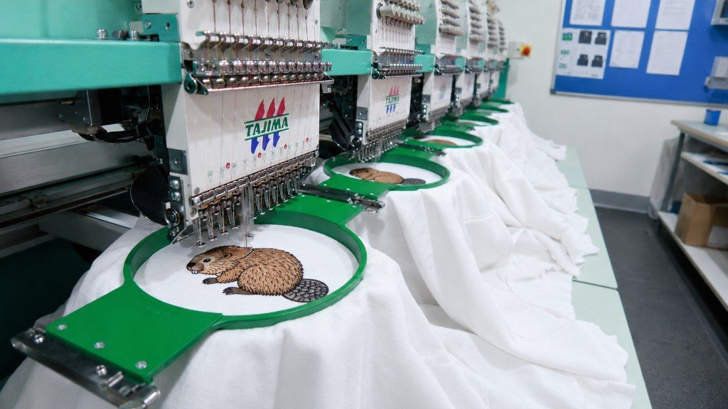 Broderie — machines Tajima en production